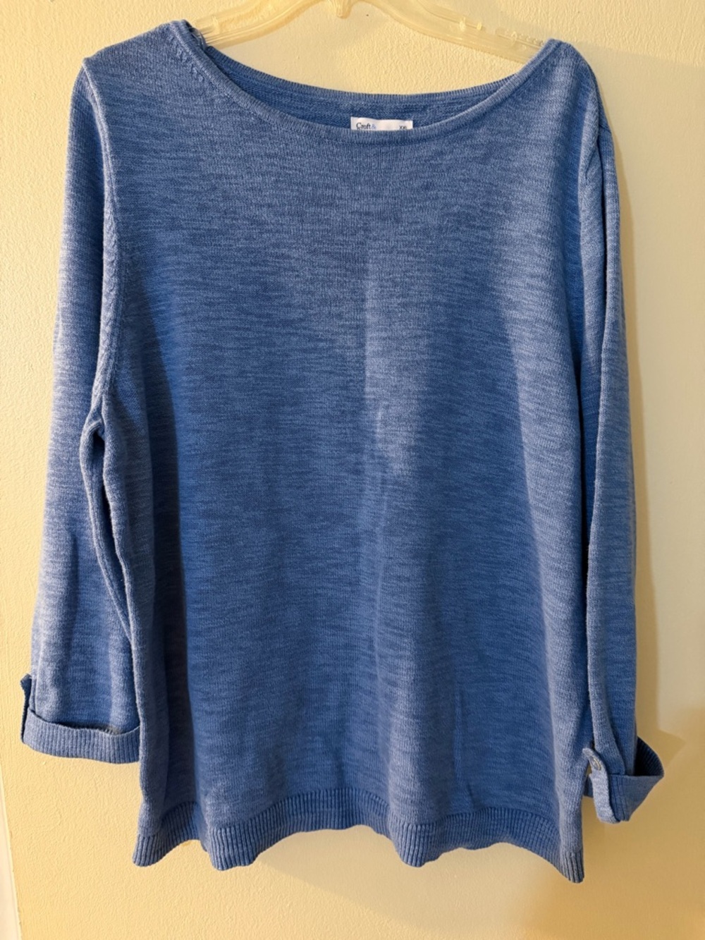 Croft & Barrow XXL light blue knit top NWT$29.99 3/4 sleeve Beautiful